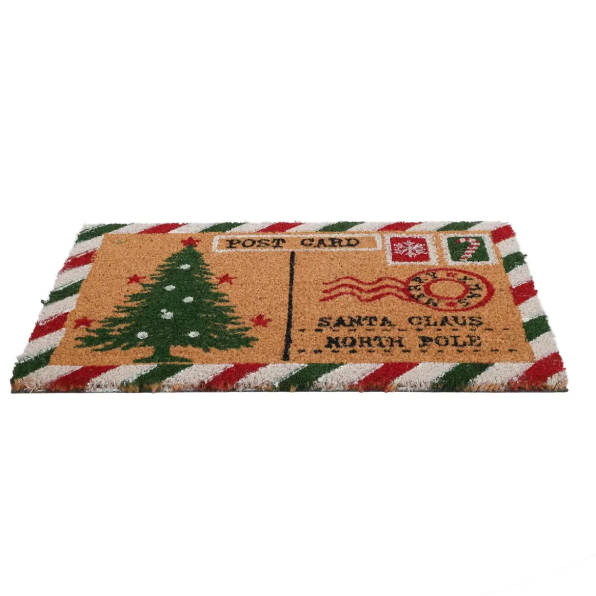 Wycieraczka z włókna kokosowego 59x39 cm, list do świętego Mikołaja