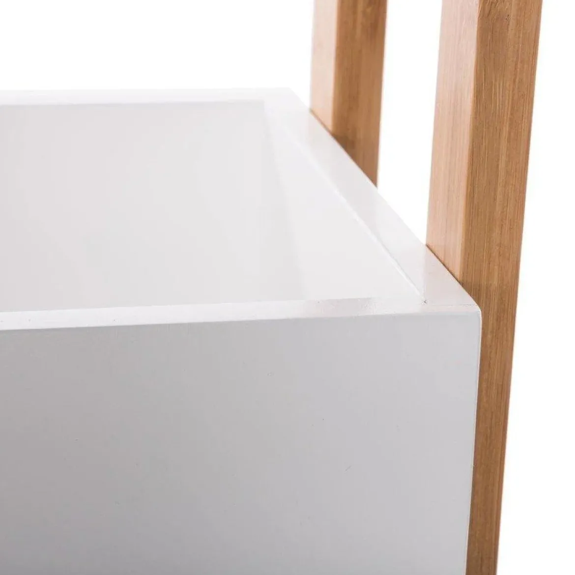 Wózek łazienkowy BAMBOO, szafka bambusowa - 3 poziomy