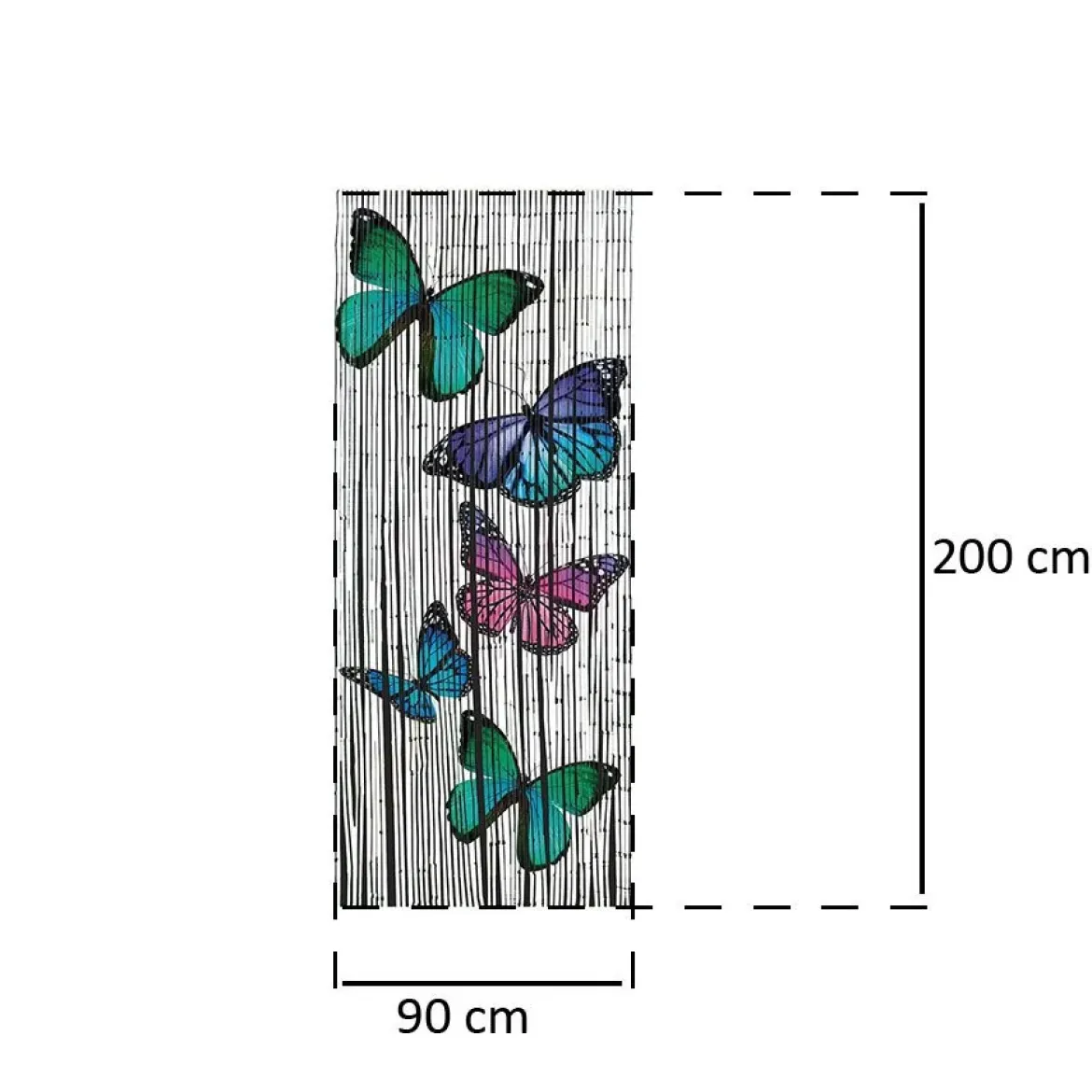 Zasłona bambusowa 90x200 cm
