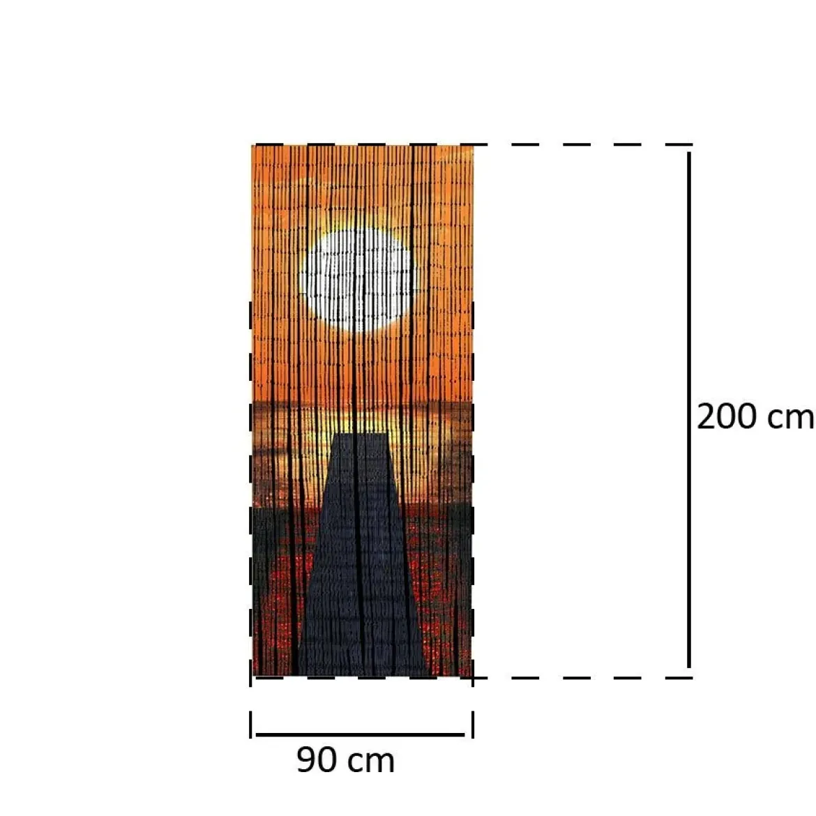 Zasłona bambusowa 90x200 cm
