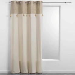 Zasłona boho SULTANCURTAIN, na przelotkach, z frędzlami, 140 x 240 cm