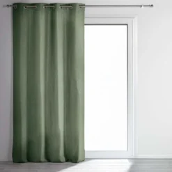 Zasłona na przelotkach CHAMBRAY CHINEA CEDRE, 135 x 240 cm, zaciemniająca