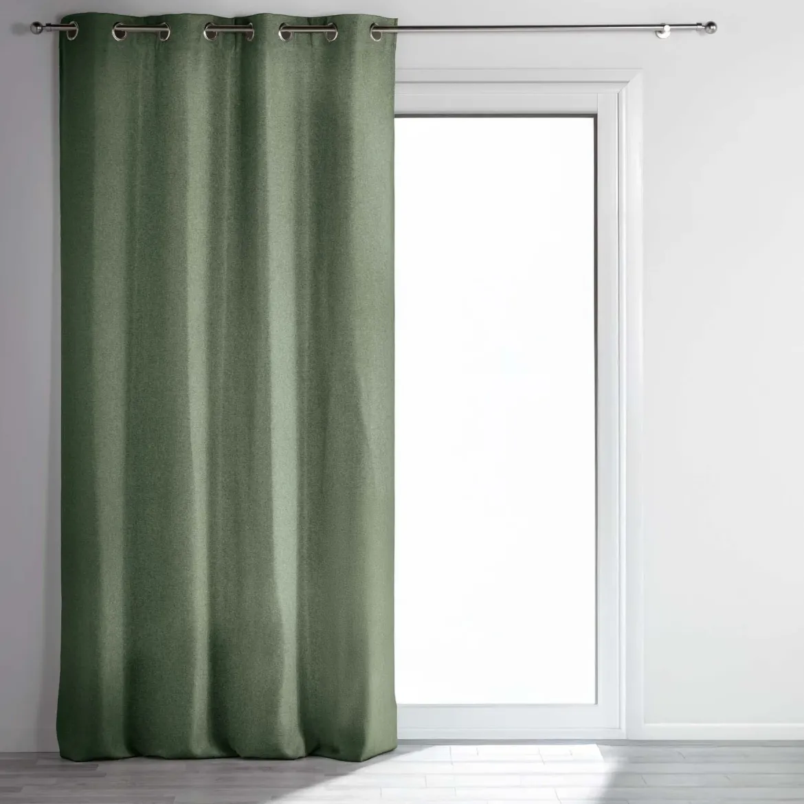 Zasłona na przelotkach CHAMBRAY CHINEA CEDRE, 135 x 240 cm, zaciemniająca