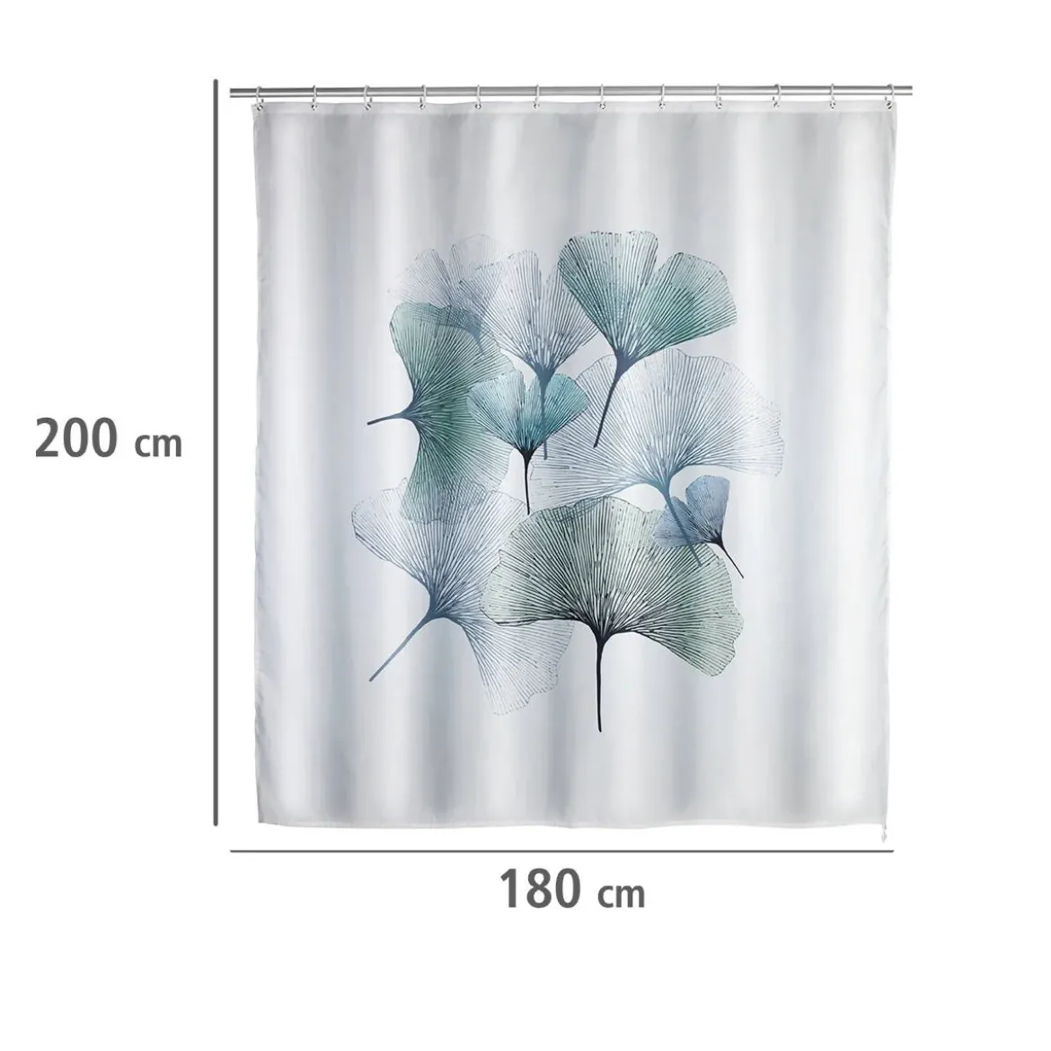 Zasłona prysznicowa antypleśniowa GINKGO, poliestrowa, WENKO