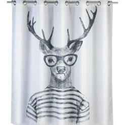 Zasłona prysznicowa Mr Deer, tekstylna, 180x200 cm, WENKO