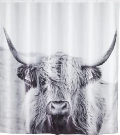 Zasłona prysznicowa YAK, 180 x 200 cm, poliestrowa, WENKO