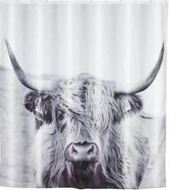 Zasłona prysznicowa YAK, 180 x 200 cm, poliestrowa, WENKO