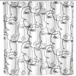 Zasłona prysznicowa z powłoką antypleśniową FACES, 180 x 200 cm, tworzywo sztuczne, WENKO