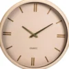 Zegar ścienny EPOCH w kolorze kremowym z metalowym akcentem, 38 cm