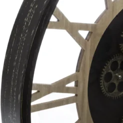 Zegar ścienny loftowy z widocznym mechanizmem, Ø 57 cm