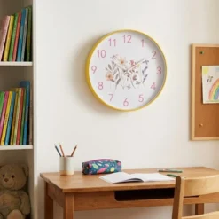 Zegar ścienny z motywem kwiatów, Ø 30 cm