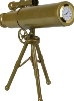 Zegar do salonu TELESKOP, metalowy, 23 cm