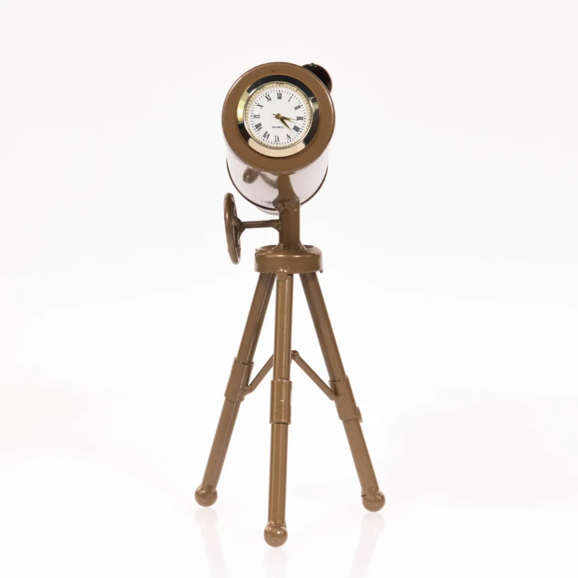 Zegar do salonu TELESKOP, metalowy, 23 cm