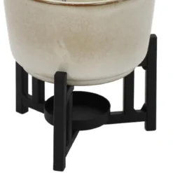 Zestaw do fondue serowego, rondelek z porcelany, 2 widelce
