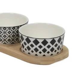 Zestaw do serwowania przekąsek, 4 miseczki, porcelana
