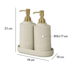 Zestaw dozowników z podstawką HEIDI, 2 x 550 ml