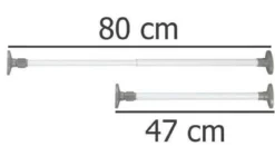 Zestaw dwóch drążków teleskopowych HERKULES, 47 - 80 cm, WENKO