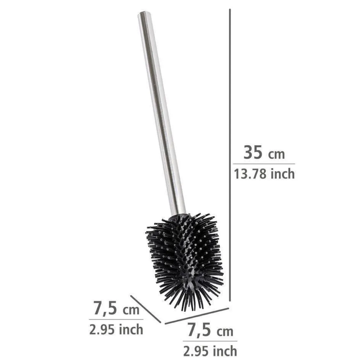 Zestaw dwóch samoczyszczących, silikonowych szczotek do WC ⌀ 7,5 cm, WENKO