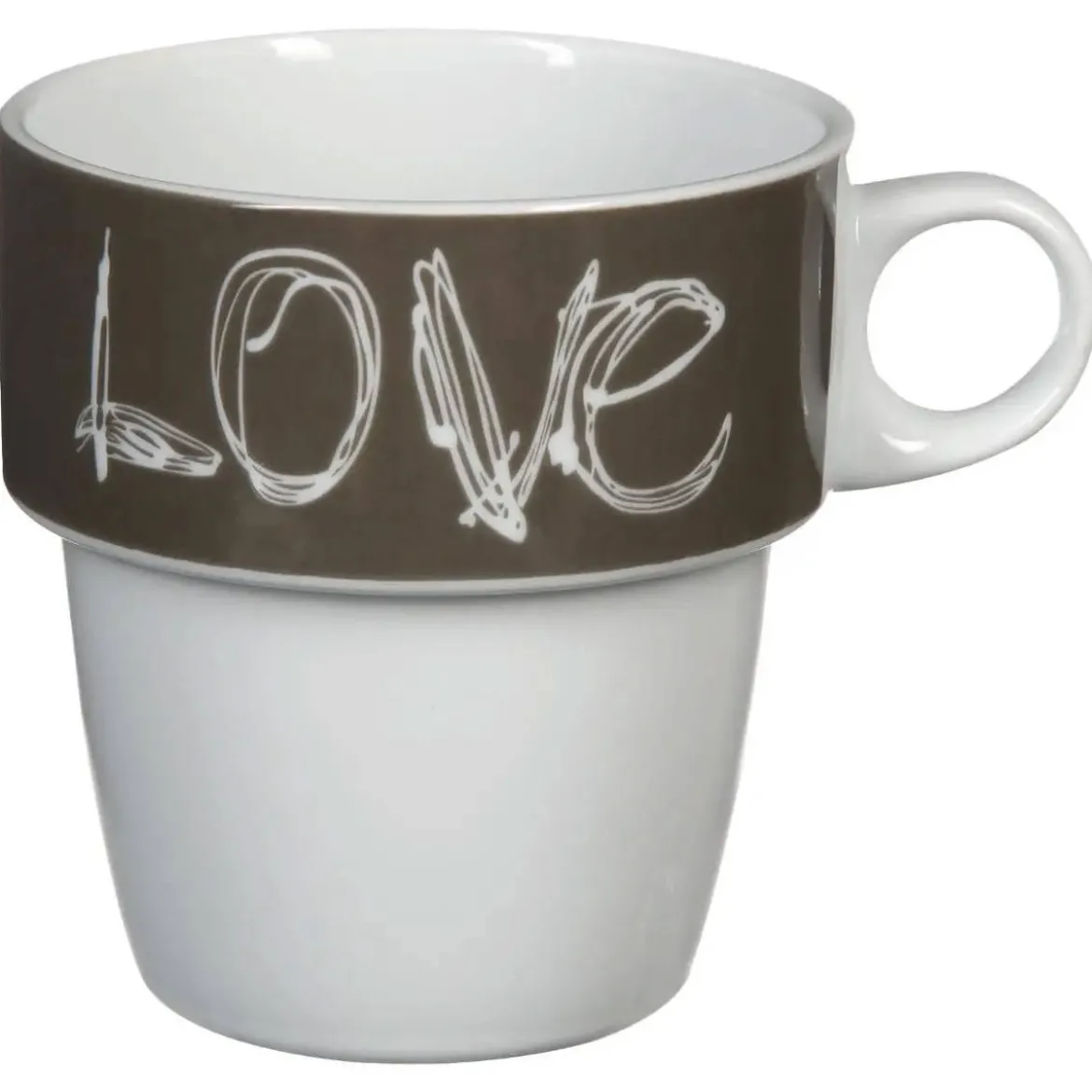 Zestaw 6 filiżanek porcelanowych na stojaku, kubki do kawy, komplet filiżanek, porcelanowe kubki na stojaku