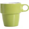 Zestaw 6 kolorowych filiżanek do cappuccino + metalowy stojak