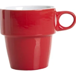 Zestaw 6 kolorowych filiżanek do cappuccino + metalowy stojak