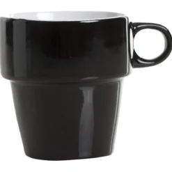 Zestaw 6 kolorowych filiżanek do cappuccino + metalowy stojak