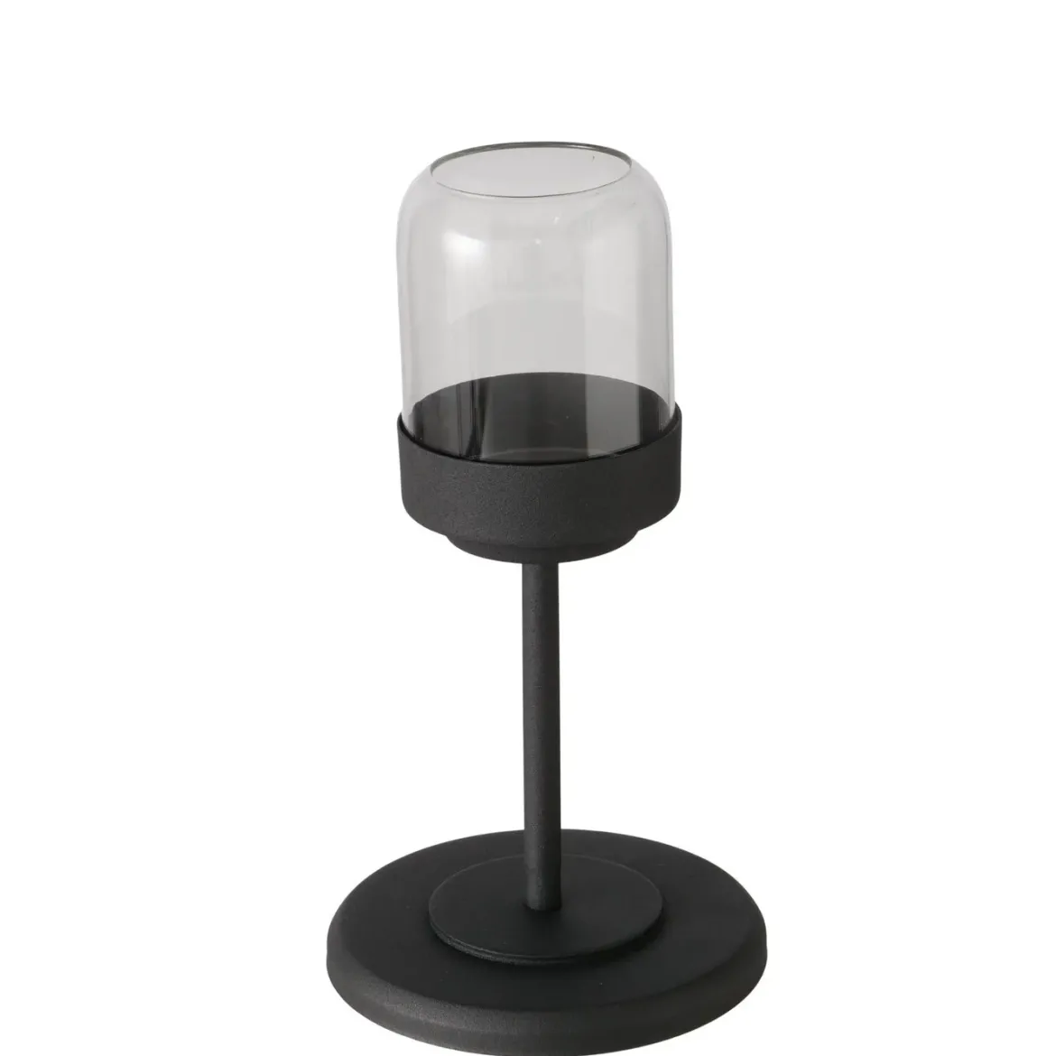 Zestaw metalowych lampionów ze szklaną kopułą SENZA, 3 szt