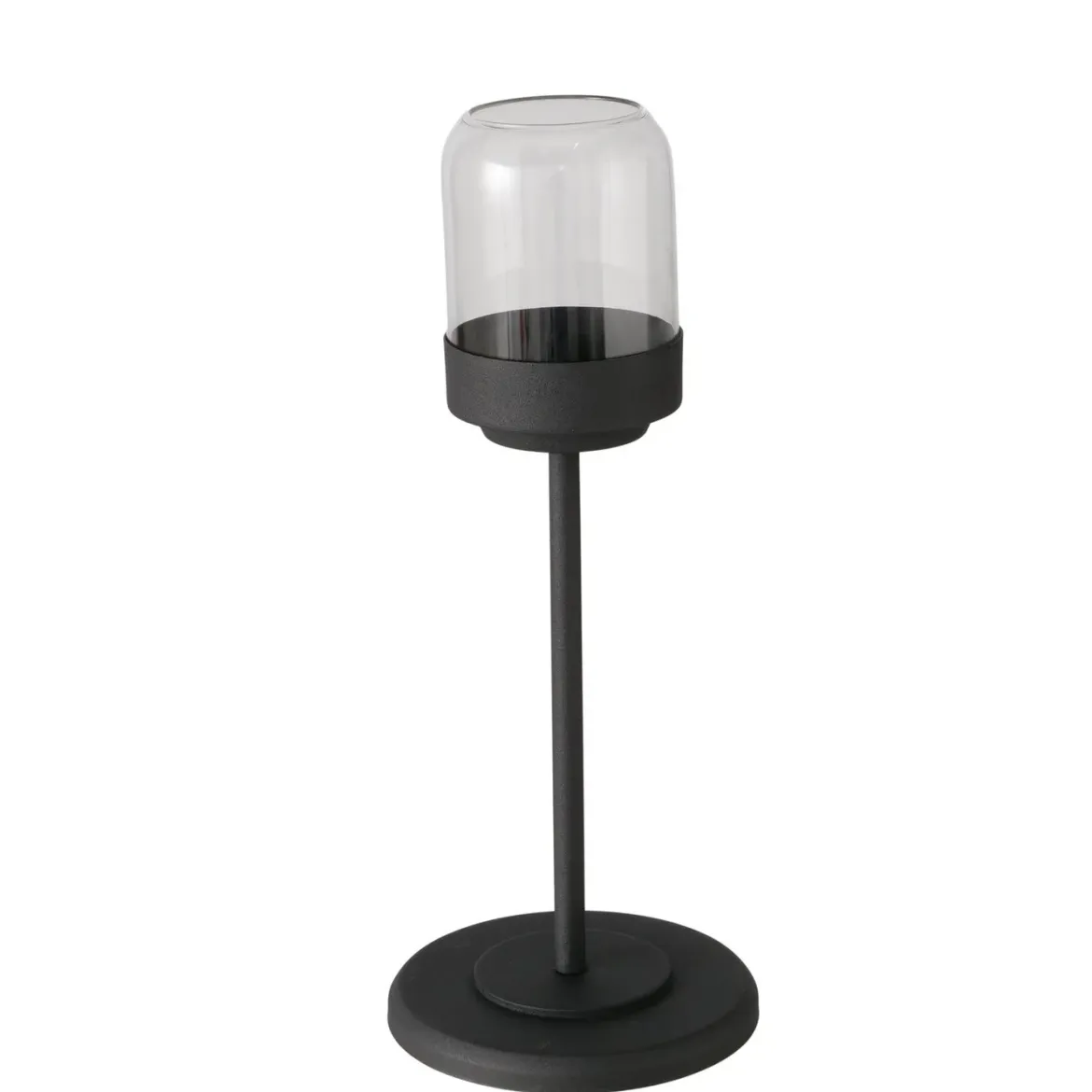 Zestaw metalowych lampionów ze szklaną kopułą SENZA, 3 szt
