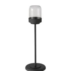 Zestaw metalowych lampionów ze szklaną kopułą SENZA, 3 szt
