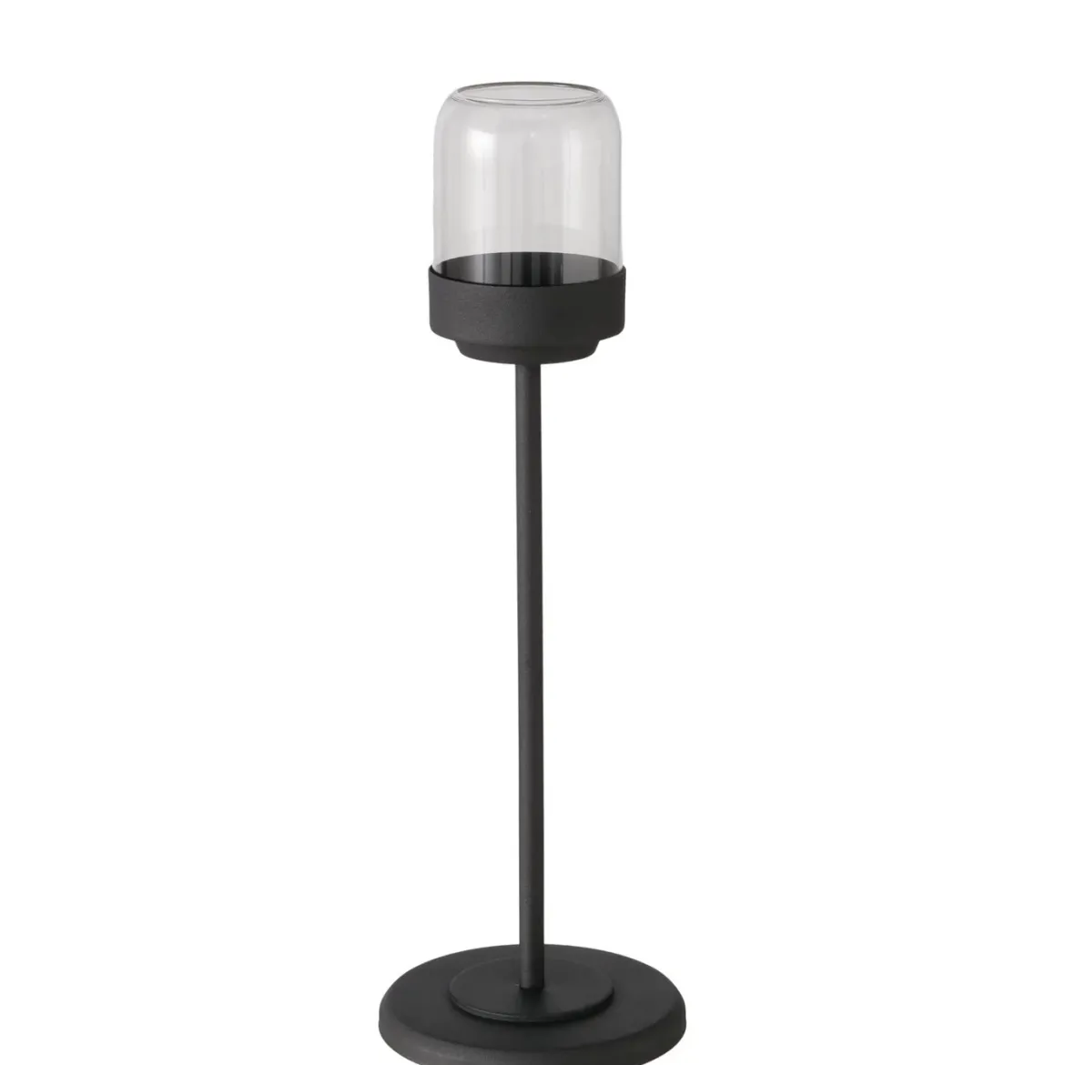Zestaw metalowych lampionów ze szklaną kopułą SENZA, 3 szt