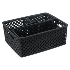 Zestaw plastikowych koszyczków do przechowywania FOLK, 4 szt.