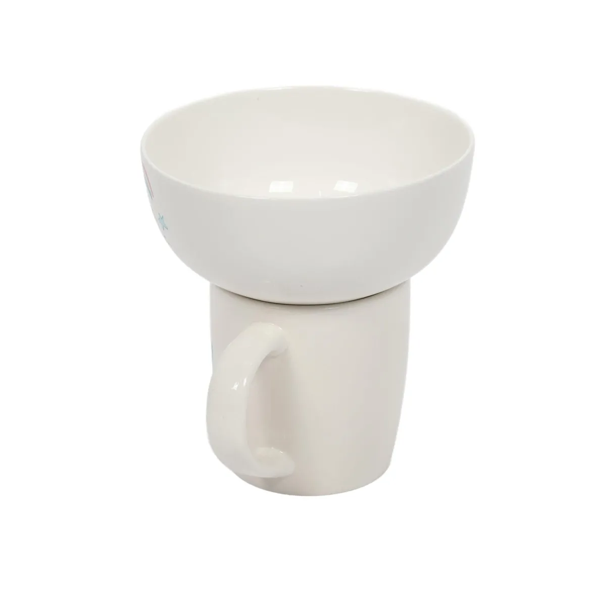 Zestaw prezentowy dla dziecka: miska i kubek z porcelany, 600 ml + 360 ml