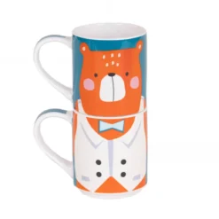 Zestaw prezentowy: 2 kubki porcelanowe dla dziecka, 2 x 265 ml