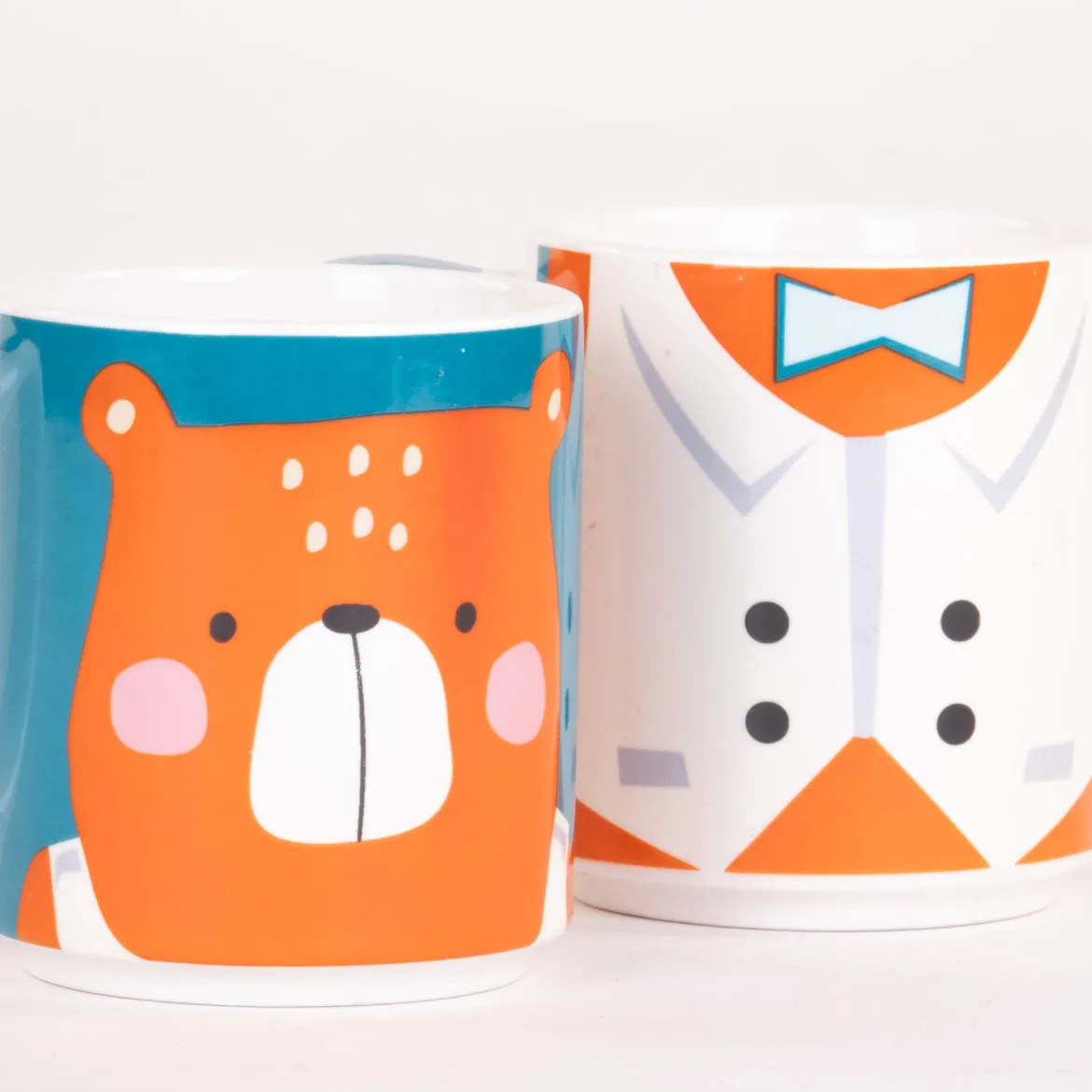 Zestaw prezentowy: 2 kubki porcelanowe dla dziecka, 2 x 265 ml