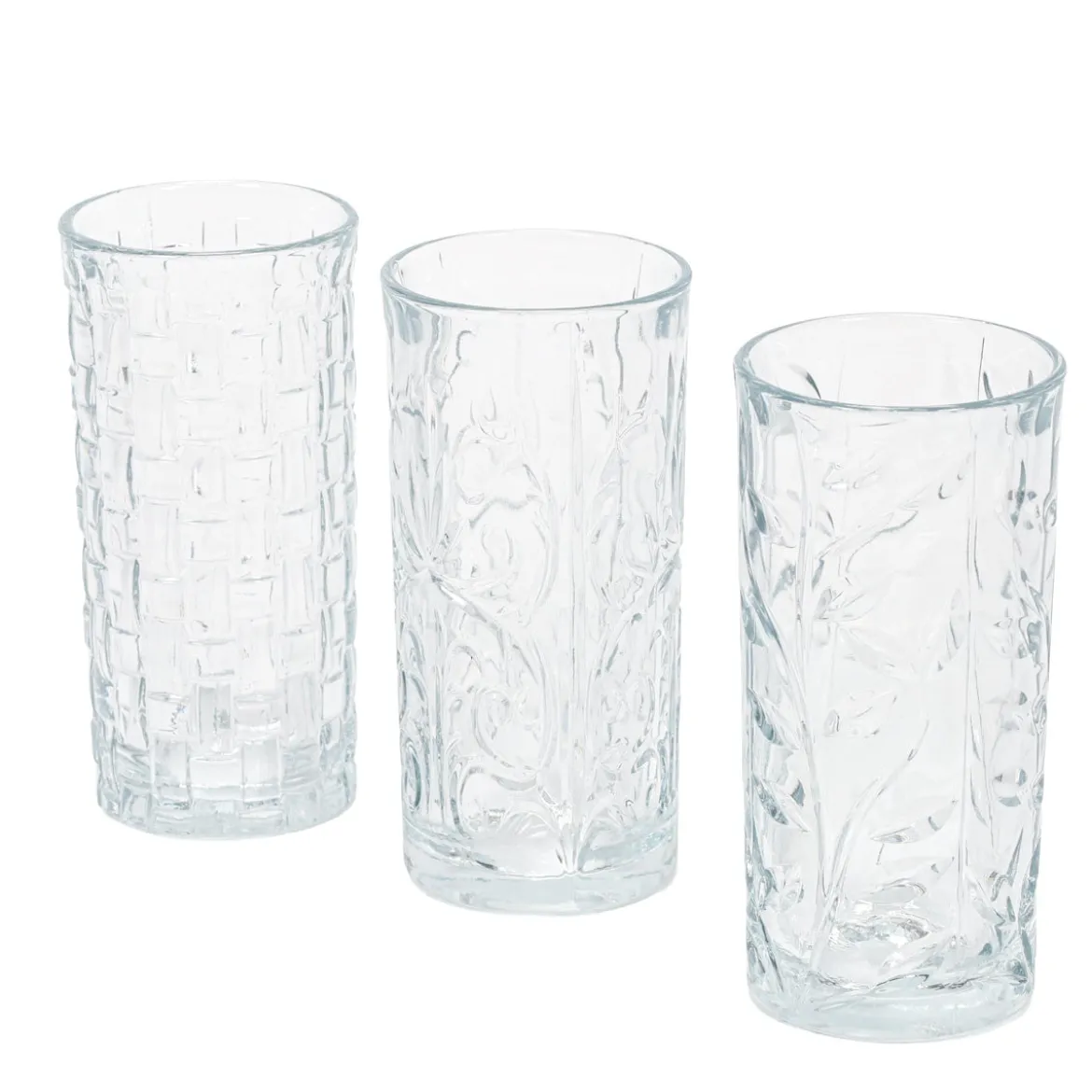 Zestaw 3 szklanek we wzory, 380 ml