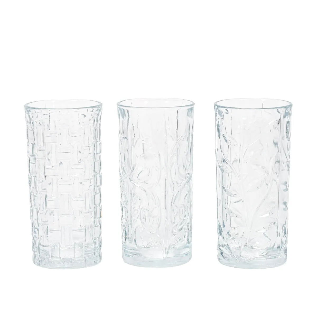 Zestaw 3 szklanek we wzory, 380 ml