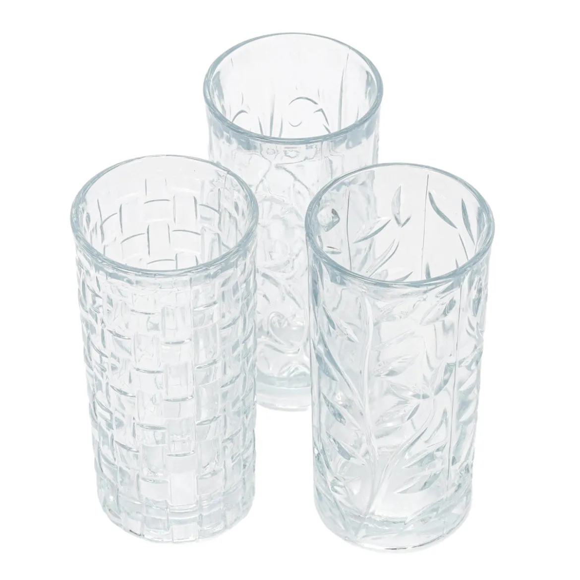 Zestaw 3 szklanek we wzory, 380 ml