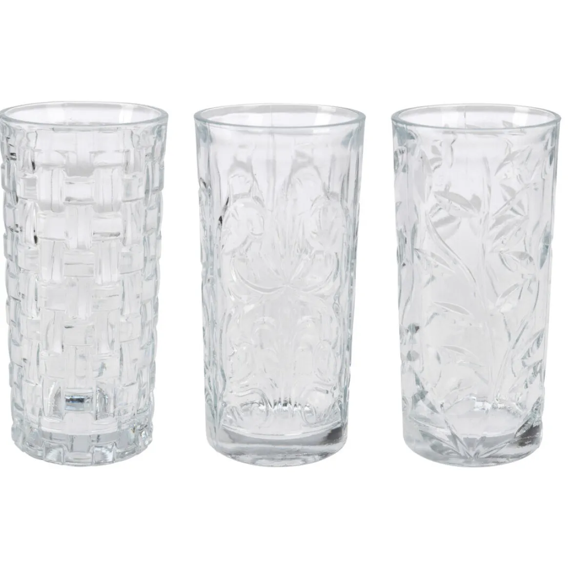 Zestaw 3 szklanek we wzory, 380 ml