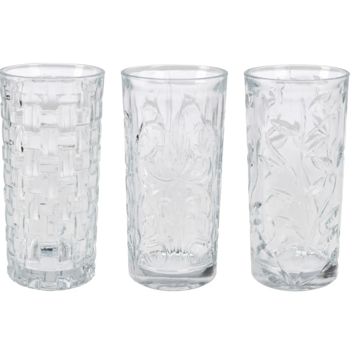 Zestaw 3 szklanek we wzory, 380 ml