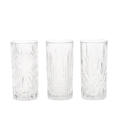Zestaw 3 szklanek we wzory, 380 ml