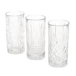 Zestaw 3 szklanek we wzory, 380 ml
