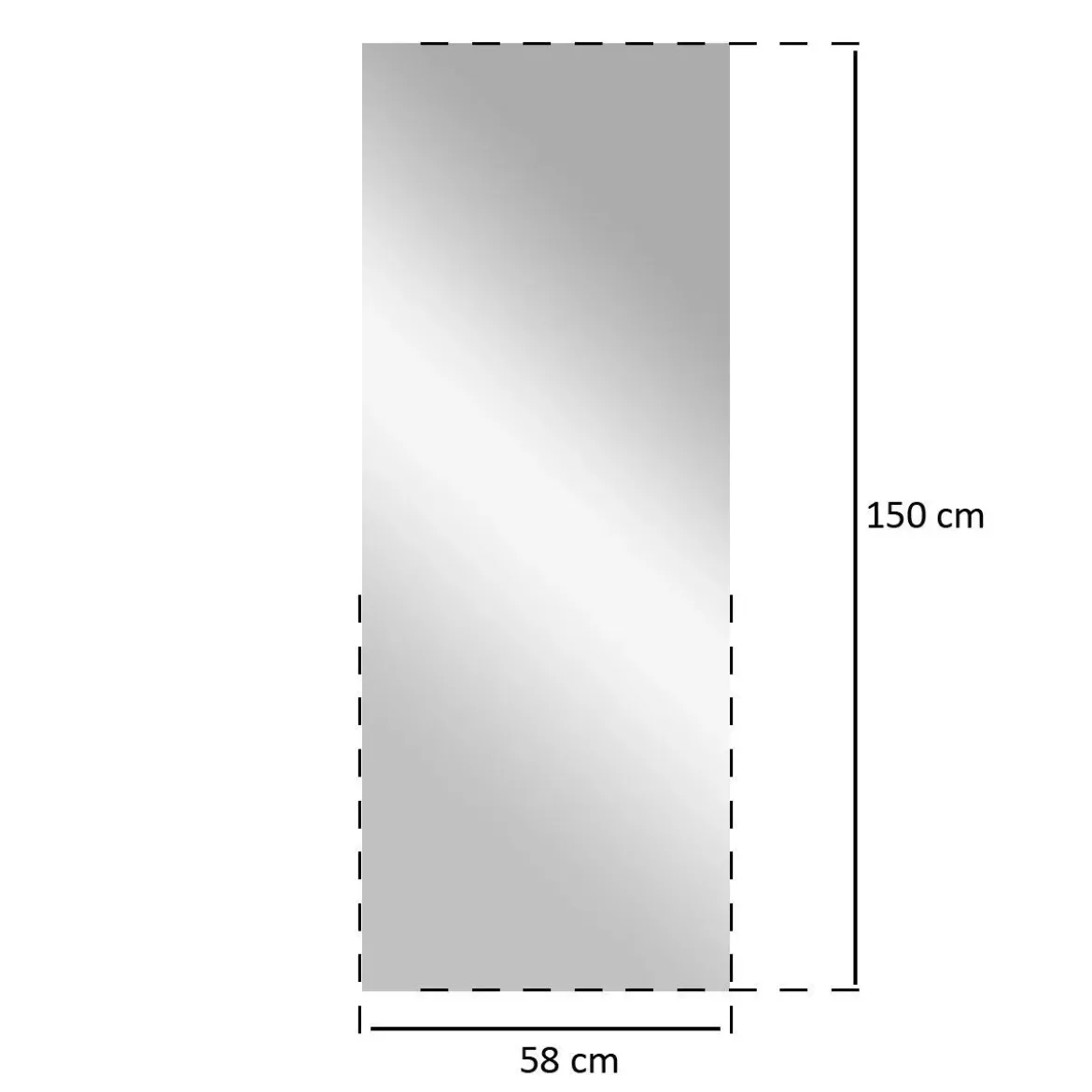 Zestaw: 2x samoprzylepna folia lustrzana, 150 x 58 cm